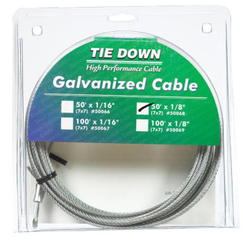 Pre-Cut Cable50'Galv1/8