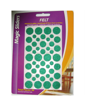 Pad Felt Asst Grn46Pk (Pack Of 6)