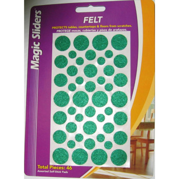 Pad Felt Asst Grn46Pk (Pack Of 6)