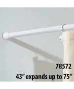 Shower Rod 43-75Wht