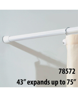 Shower Rod 43-75Wht