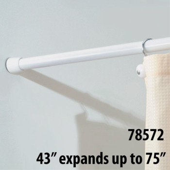 Shower Rod 43-75Wht