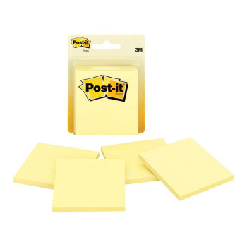 Post-It Note 3X3 Ylw 4Pk