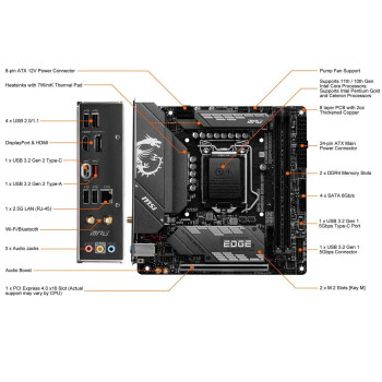 Mb Msi|Mpg B560I Gaming Edge Wifi R