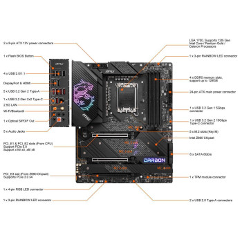 Mb Msi|Mpg Z690 Carbon Wifi R