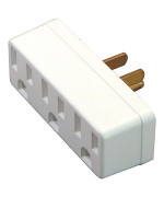 Axis 45090 3-Outlet Grounded Wall Adapter, White