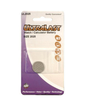 Ultralast Ul2025 Ul2025 Cr2025 Lithium Coin Cell Battery,Metallic,Standard