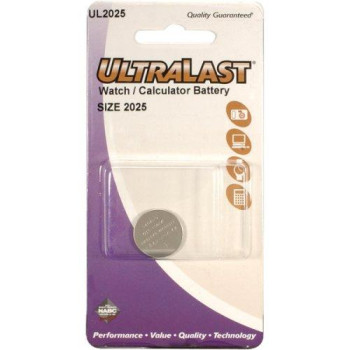 Ultralast Ul2025 Ul2025 Cr2025 Lithium Coin Cell Battery,Metallic,Standard