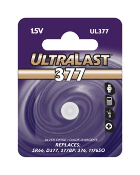 Ultralast Ul-377 Watch/Electronic Battery D377B And 377Bp Equivalent (Discontinued By Manufacturer)