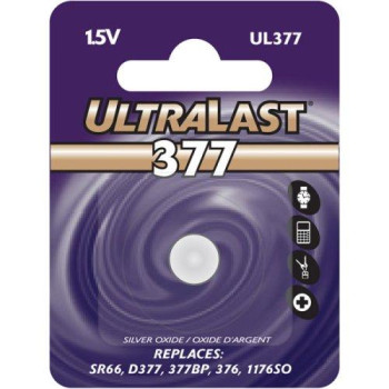 Ultralast Ul-377 Watch/Electronic Battery D377B And 377Bp Equivalent (Discontinued By Manufacturer)