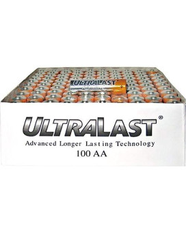 Nabc Ultralast Ula100Aab Aa Size General Purpose Battery - Alkaline - 1.5V Dc General Purpose Battery-100 Count