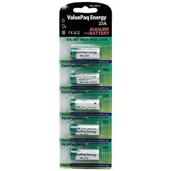 Dantona Val-23A-5 Valuepaq Energy 23A Alkaline Cylindrical Batteries, 5 Pk