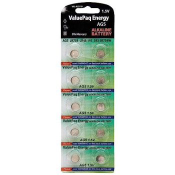 Dantona Val-Ag5-10 Valuepaq Energy Ag5 Alkaline Coin Cell Batteries, 10 Pack