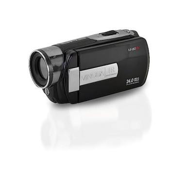 Minolta 1080P Full Hd 3 Touchscreen Camcorder With Nightvision & 16Gb Sd Card, Mn80Nv-Bk Black