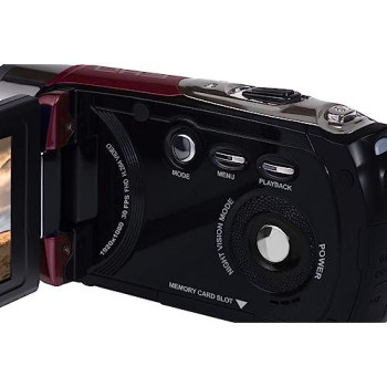 Minolta Mn90Nv-M Mn90Nv Full Hd 1080P Ir Night Vision Camcorder (Maroon)