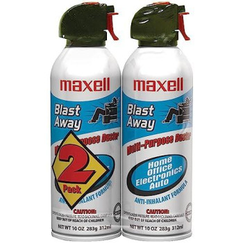 Maxell 190026 Ca-4 Canned Air 10Oz 2-Pack