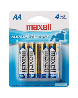 Maxell 723465 Ready-To-Go Long Lasting And Reliable Alkaline Aa Battery 4-Pk