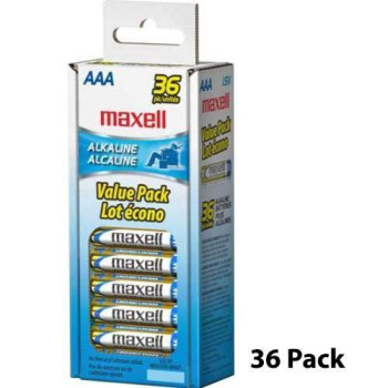 Maxell 723815 Aaa Performance Long Lasting Alkaline Batteries - 36 Pack, Computer