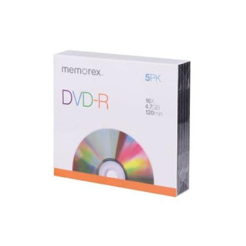 Memorex Dvd-R Dvd-R 4.7 Gb Cake Box 5/Pack-Mfg 635042/6350 - Sold As 6 Units