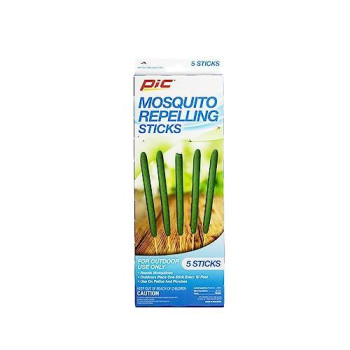 Pic Mosquito Repelling Sticks, 5 Count Box, 3 Pack - Mosquito Repellent For Outdoor Spaces