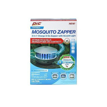 Pic Pbz 2-In-1 Portable Insect Zapper And Accent Light, Gray