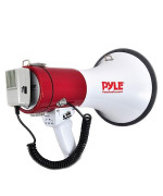 Portable Megaphone Speaker Pa Bullhorn - Built-In Siren, 50W Adjustable Volume Control & 1200 Yard Range - Ideal For Any Outdoor Sports, Cheerleading Fans & Coaches Or For Safety Drills - Pyle Pmp52Bt