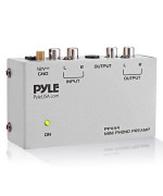 Pyle Phono Turntable Preamp - Mini Electronic Audio Stereo Phonograph Preamplifier With Rca Input, Rca Output & Low Noise Operation Powered By 12 Volt Dc Adapter (Pp444),Gray