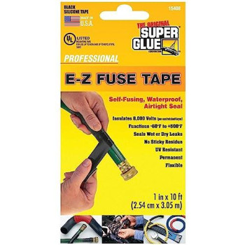 Super Glue Sgc1540812 10' E-Z Fuse Tape Black