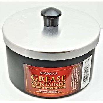 Grease Strainer Cup &Amp; Lid, Aluminum, 40-Oz.