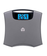 Taylor Precision Products Digital Scales For Body Weight, Extra High 440 Lb Capacity, Built In Handle, Jumbo Blue Readout, Durable Platform, 13.0 X 12.0 Inches, Silver Metallic