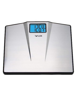 Taylor Precision Products Digital Bathroom Scale, 1 Count (Pack Of 1), Silver