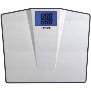 Taylor Precision Products Digital Bathroom Scale, 1 Count (Pack Of 1), Silver