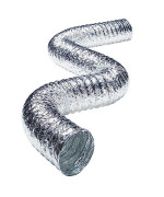 Deflecto Metallic Duct, Multi Layer, Super Flexible, 4 X 25', Silver (F0425)