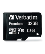 Verbatim 32Gb Premium Microsdhc Memory Card With Adapter, Uhs-I V10 U1 Class 10, Black (44083)