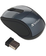 Verbatim 97470 Wireless Mini Travel Mouse, 2X3X1-1/4, Graphite