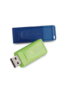 Verbatim 16Gb Store 'N' Go Usb Flash Drive - Pc / Mac Compatible - 2Pk - Blue, Green