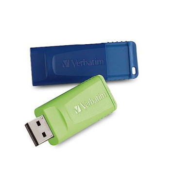 Verbatim 16Gb Store 'N' Go Usb Flash Drive - Pc / Mac Compatible - 2Pk - Blue, Green