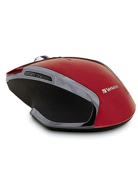 Verbatim 2.4G Wireless 6-Button Led Ergonomic Deluxe Mouse - Computer Mouse With Nano Receiver For Mac And Pc - Red