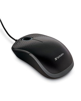 Verbatim Silent Corded Optical Mouse - Black