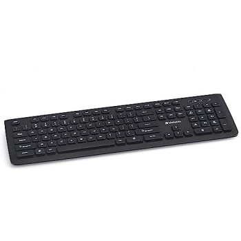 Verbatim 2.4Ghz Wireless Slimline Keyboard Plug And Play Usb Receiver Compatible With Pc, Laptop