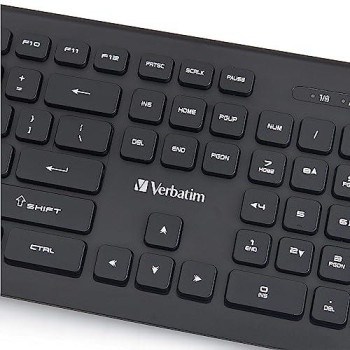 Verbatim 2.4Ghz Wireless Slimline Keyboard Plug And Play Usb Receiver Compatible With Pc, Laptop