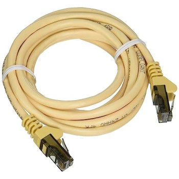 7Ft Cat6 Snagless Patch Cable, Utp, Yellow Pvc Jacket, 23Awg, 50 Micron, Gold Pl