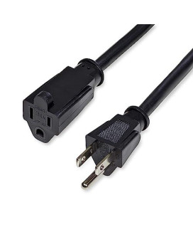 Ac Power Extension Cord 6Ft/2M 16Awg Power Supply Extension Cable Nema 5-15R To