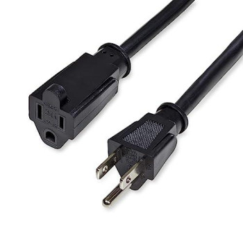 Ac Power Extension Cord 6Ft/2M 16Awg Power Supply Extension Cable Nema 5-15R To