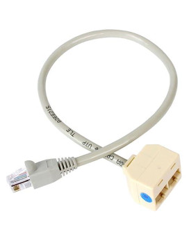 This 2-To-1 Rj45 Splitter Cable Adapter Increases The Number Of Rj45 Network Con