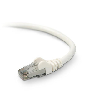 2Ft Cat6 Snagless Patch Cable, Utp, White Pvc Jacket, 23Awg, 50 Micron, Gold Pla