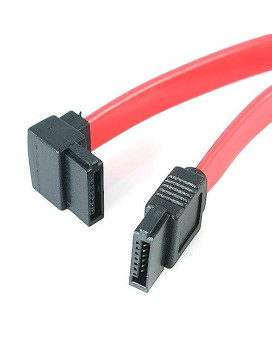 This Left Angled Sata Cable Features A Standard (Straight) Male Serial Ata Conne