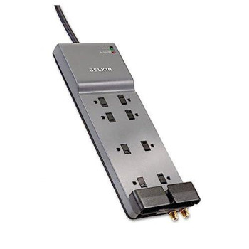 8-Outlet Surge Suppressor With Phone/Modem And Coax Protection