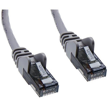 3Ft Cat6 Snagless Patch Cable, Utp, Gray Pvc Jacket, 23Awg, 50 Micron, Gold Plat