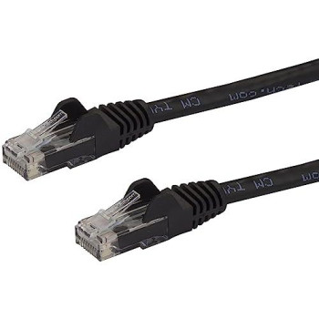 7Ft Black Cat6 Ethernet Cable Delivers Multi Gigabit 1/2.5/5Gbps & 10Gbps Up To